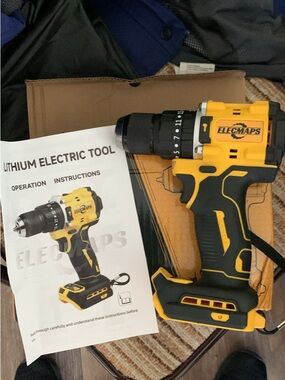 Yellow & Black Cordless Drill Driver - Lithium Electric Tool